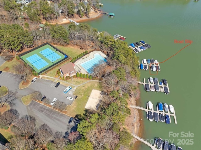4536 Rustling Woods Dr, Denver, NC 28037 - aerial view of property and surrounding area with a large body of water