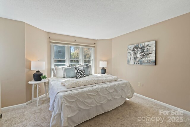 419 W 8th St, Charlotte, NC 28202 - carpeted bedroom with a textured ceiling and baseboards