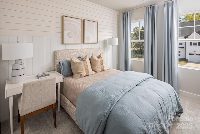 bedroom with carpet