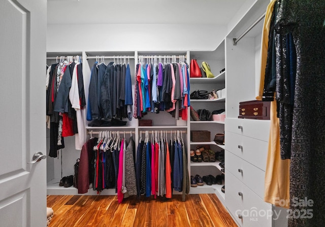 102 Stone Point Ct, Mooresville, NC 28117 - spacious closet featuring wood finished floors