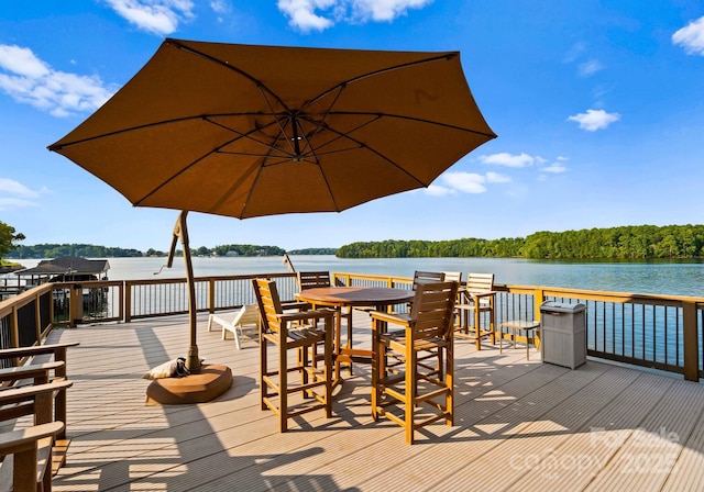 102 Stone Point Ct, Mooresville, NC 28117 - dock area with a deck with water view
