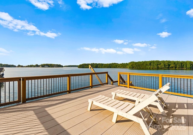 102 Stone Point Ct, Mooresville, NC 28117 - dock area with a deck with water view