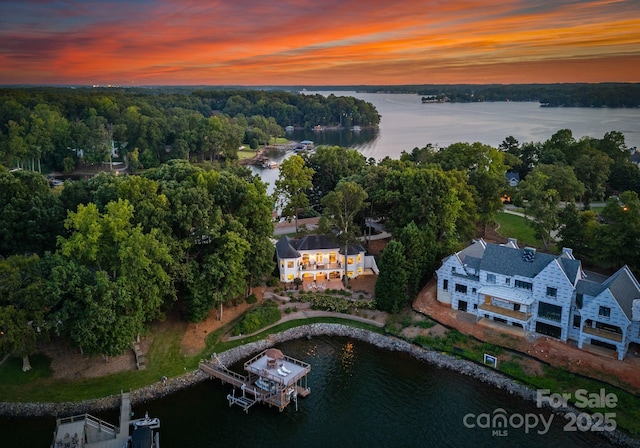 102 Stone Point Ct, Mooresville, NC 28117 - birds eye view of property featuring a water view