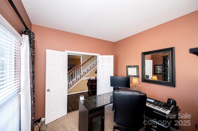 view of office area
