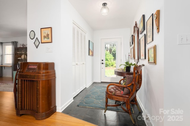 36 Brookcliff Dr, Asheville, NC 28804 - entrance foyer with dark wood-style floors and baseboards