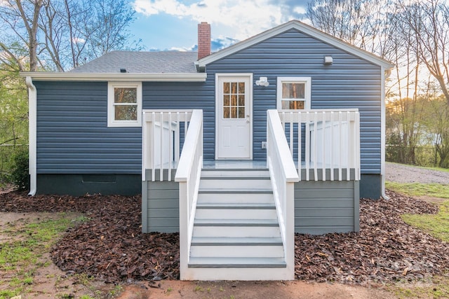 6282 Richburg Rd, Great Falls, SC 29055 - back of property featuring a chimney and a shingled roof