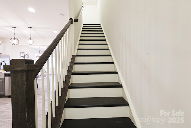 13024 Suncreek Ter, Charlotte, NC 28214 - stairs with recessed lighting