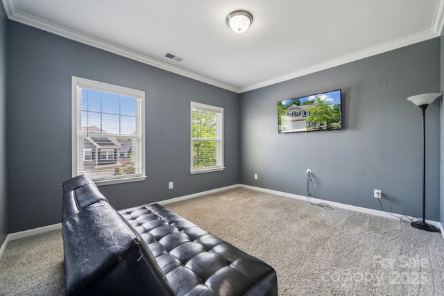 117 Cramerton Mills Parkway, Cramerton, NC 28032 - living area with crown molding and carpet