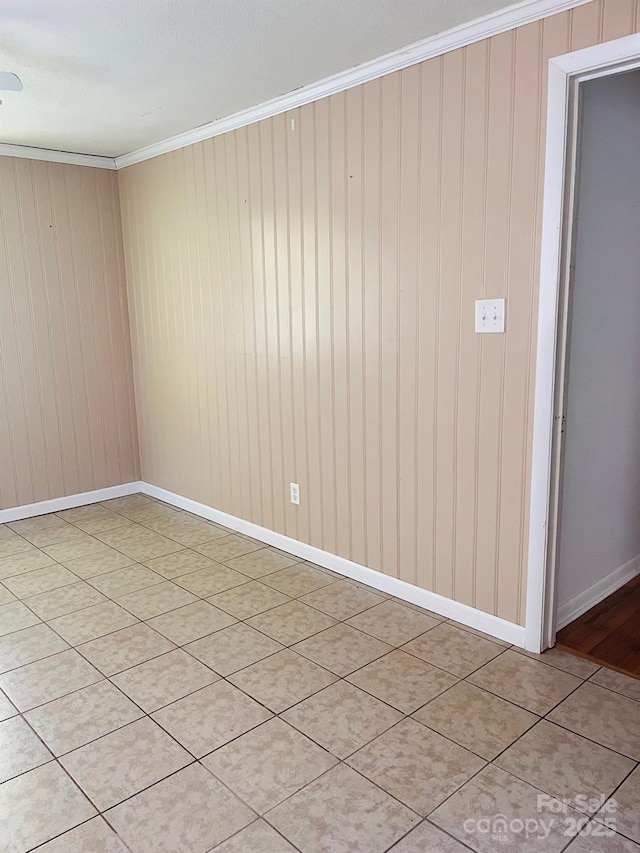 3232 Wilson Heights Dr, Hildebran, NC 28637 - spare room with crown molding and wood walls