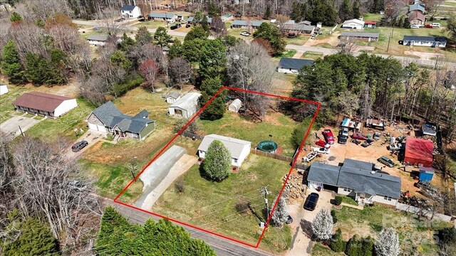 aerial view with a residential view