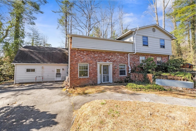 203 Davis Mountain Rd, Laurel Park, NC 28739 - view of front of home featuring brick siding and driveway