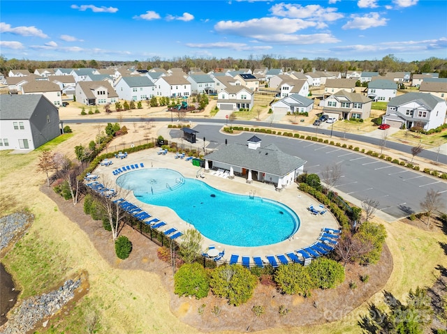 bird's eye view featuring a residential view