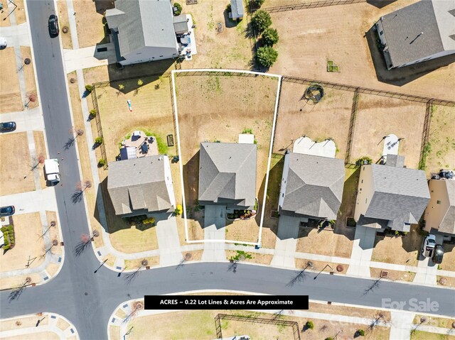 aerial view featuring a residential view
