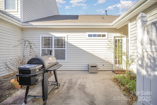view of patio with grilling area
