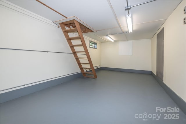 finished below grade area with baseboards