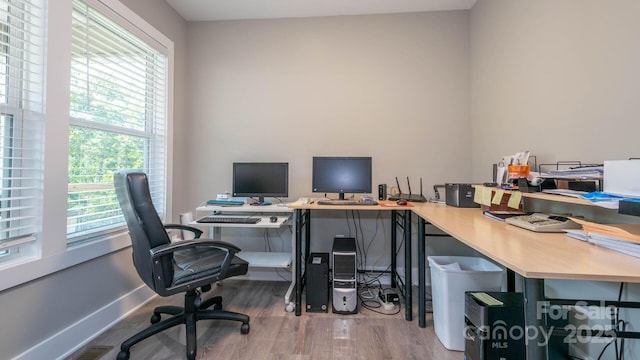 28 Arnie Dr, Etowah, NC 28729 - home office featuring baseboards and wood finished floors