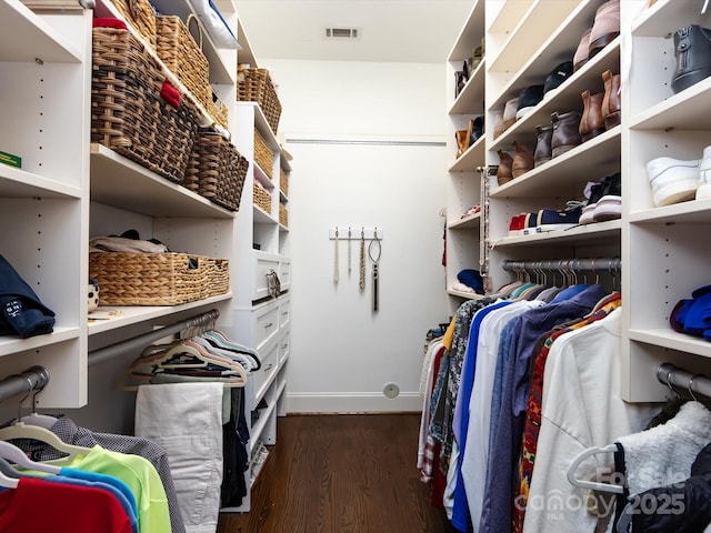 6301 Park Dr S, Charlotte, NC 28210 - spacious closet featuring dark wood finished floors