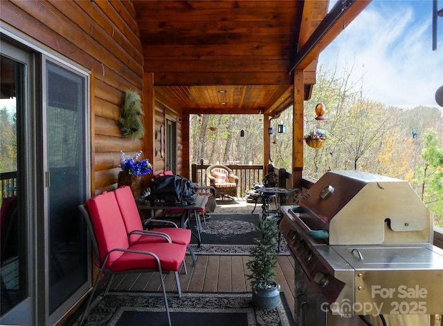 133 Saratoga Dr, Bostic, NC 28018 - wooden deck with area for grilling