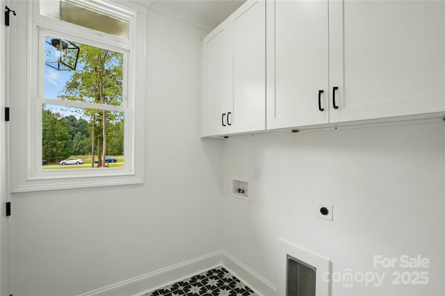 409 Henry Chapel Rd, Belmont, NC 28012 - washroom with cabinet space, electric dryer hookup, and washer hookup