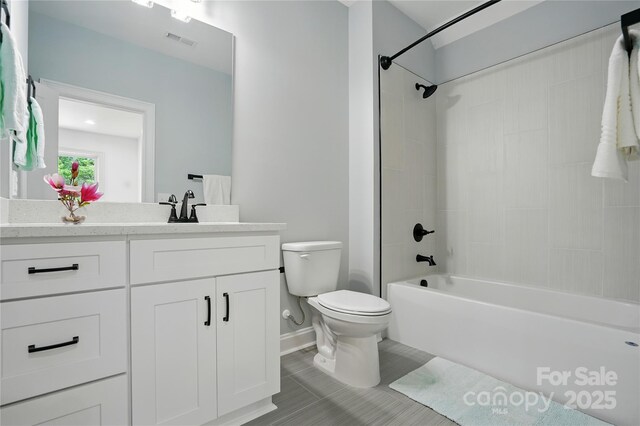 409 Henry Chapel Rd, Belmont, NC 28012 - full bathroom featuring vanity, bathing tub / shower combination, and tile patterned floors