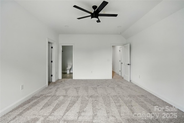 409 Henry Chapel Rd, Belmont, NC 28012 - spare room with carpet, a ceiling fan, and lofted ceiling