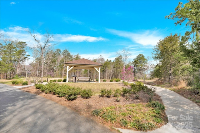 view of home's community featuring a gazebo