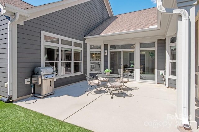 view of patio / terrace with a grill