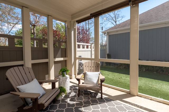 view of sunroom