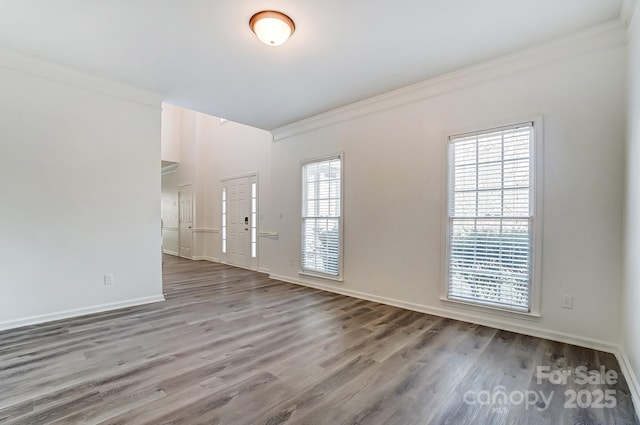 10434 Henbane Ct, Charlotte, NC 28213 - interior space with baseboards, wood finished floors, and crown molding
