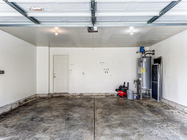 10434 Henbane Ct, Charlotte, NC 28213 - garage with gas water heater and a garage door opener