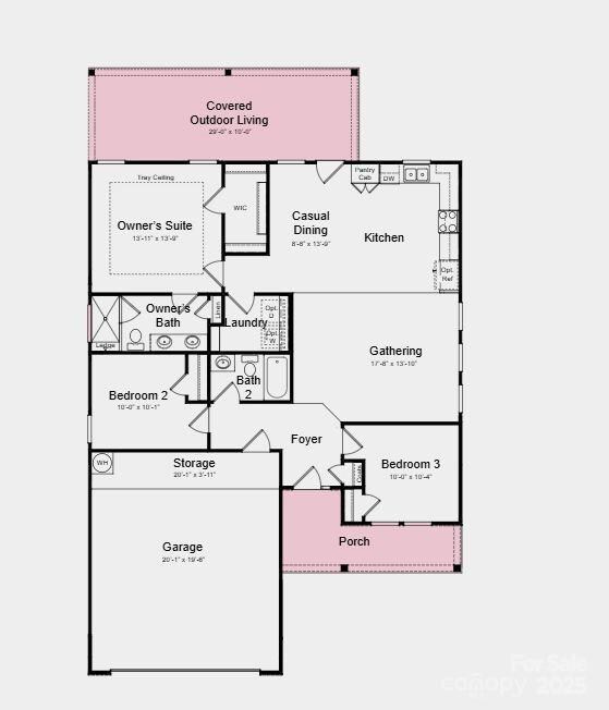 411 Sunharvest Ln, Indian Trail, NC 28079 - plan