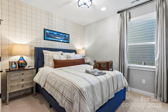 411 Sunharvest Ln, Indian Trail, NC 28079 - bedroom with visible vents, baseboards, and carpet flooring