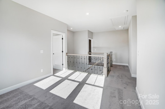 522 Fern Hill Rd Unit 17, Mooresville, NC 28117 - carpeted empty room with recessed lighting, visible vents, baseboards, and attic access