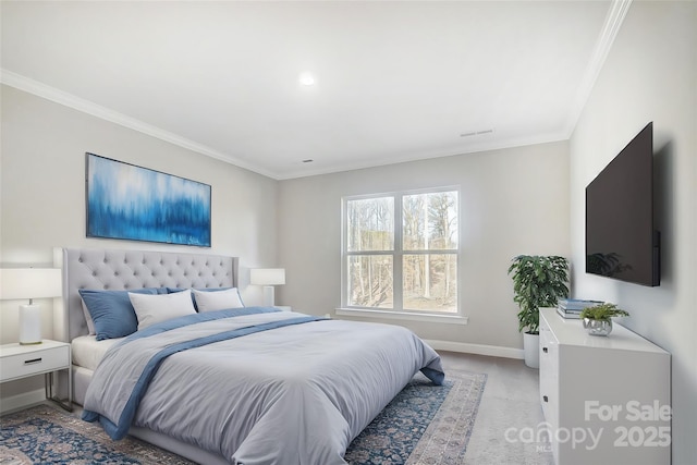 522 Fern Hill Rd Unit 17, Mooresville, NC 28117 - bedroom featuring light carpet, baseboards, and ornamental molding