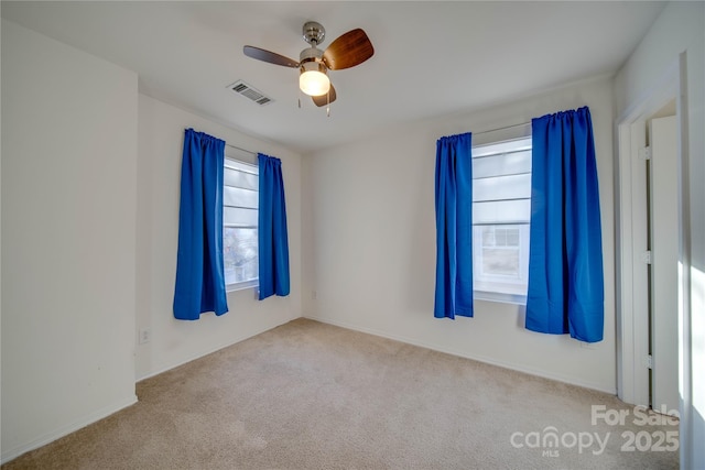746 Elders Story Rd, Fort Mill, SC 29708 - carpeted empty room featuring ceiling fan, baseboards, and visible vents