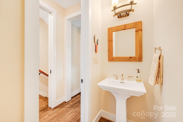 315 Jocassee Trl, Sapphire, NC 28774 - bathroom with baseboards and wood finished floors