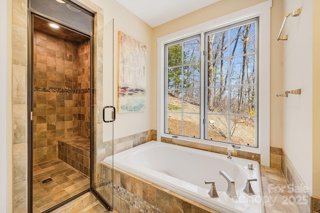 315 Jocassee Trl, Sapphire, NC 28774 - bathroom featuring a bath and a shower stall