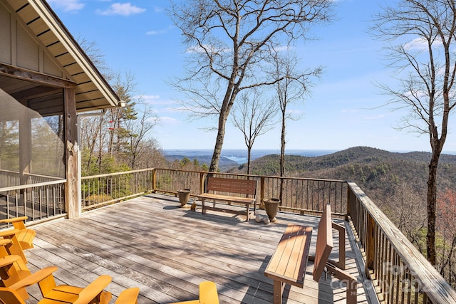 315 Jocassee Trl, Sapphire, NC 28774 - deck with a mountain view