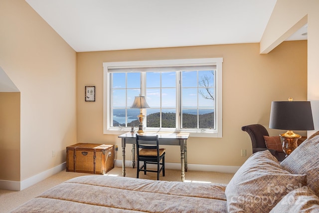 315 Jocassee Trl, Sapphire, NC 28774 - interior space with beamed ceiling, baseboards, and carpet