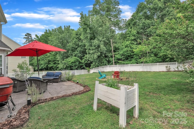 1017 Chalk Hill Ln, Charlotte, NC 28214 - view of yard with outdoor lounge area and a patio