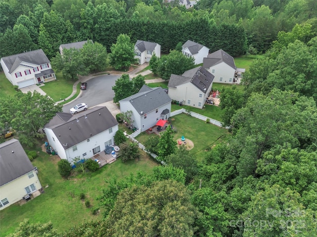 1017 Chalk Hill Ln, Charlotte, NC 28214 - aerial perspective of suburban area with a forest