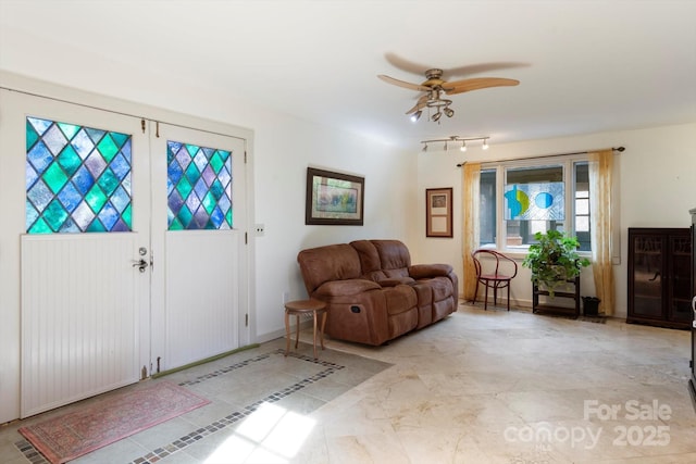 1506 Lynn Rd, Columbus, NC 28722 - foyer featuring a ceiling fan and baseboards