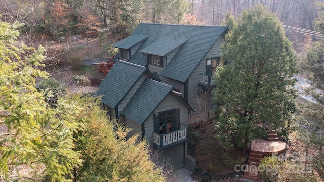 1506 Lynn Rd, Columbus, NC 28722 - view from above of property featuring a heavily wooded area