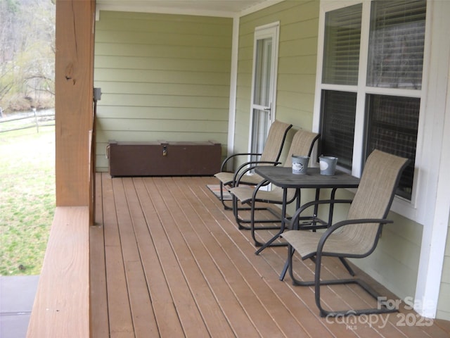 992 Hornet Dr, Whittier, NC 28789 - view of wooden terrace