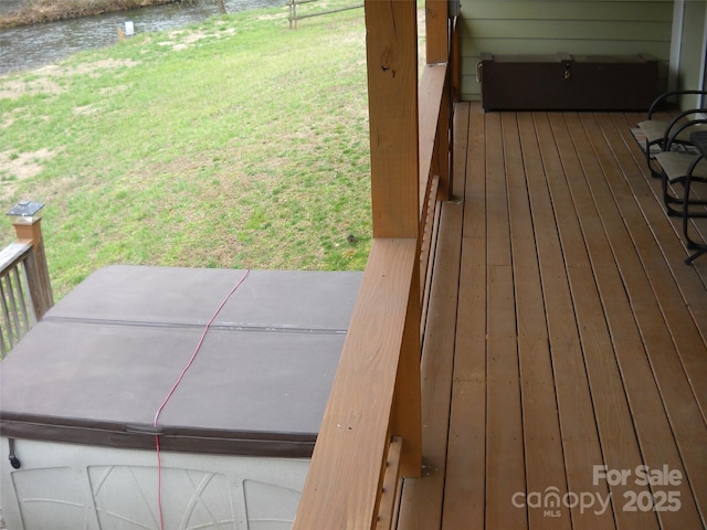 992 Hornet Dr, Whittier, NC 28789 - deck with a lawn and a water view