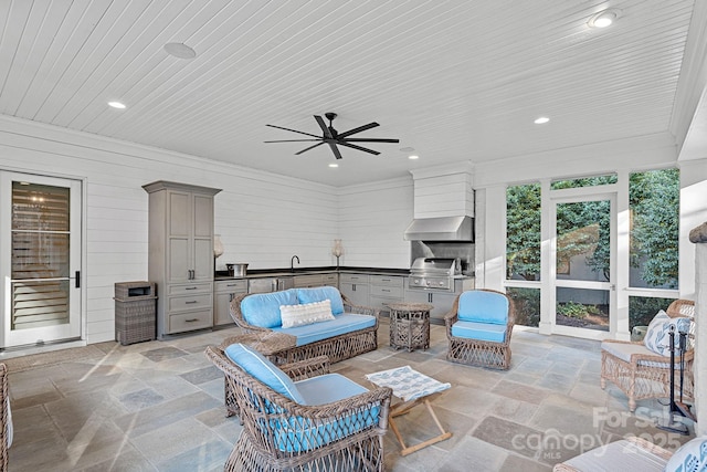 19117 Davidson Concord Rd, Davidson, NC 28036 - sunroom featuring a sink