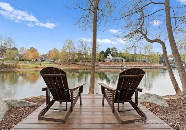 21311 Baltic Dr, Cornelius, NC 28031 - dock area featuring a water view
