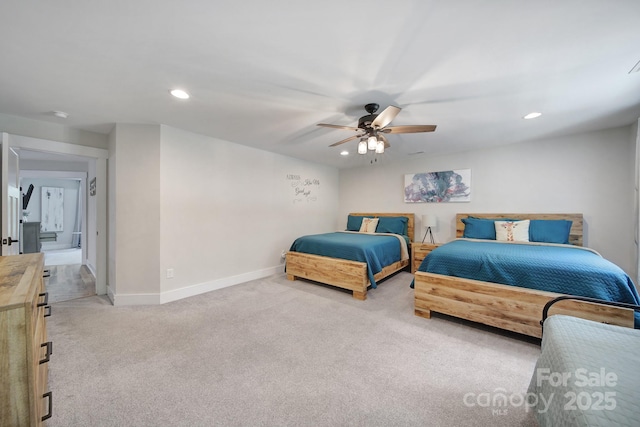 463 Lake Wylie Rd, Belmont, NC 28012 - carpeted bedroom with ceiling fan and recessed lighting