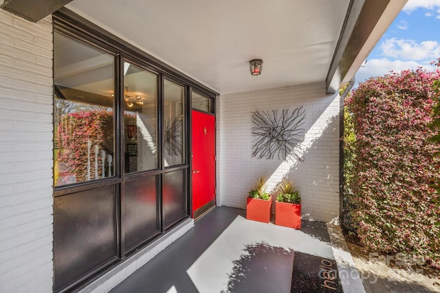 15921 Cramur Dr, Huntersville, NC 28078 - doorway to property featuring brick siding