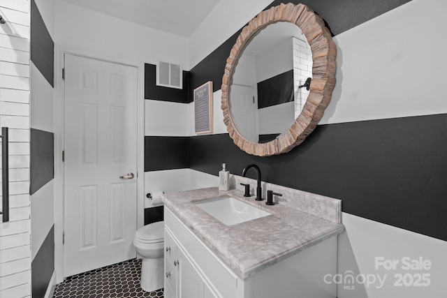 15921 Cramur Dr, Huntersville, NC 28078 - bathroom with visible vents, toilet, and vanity